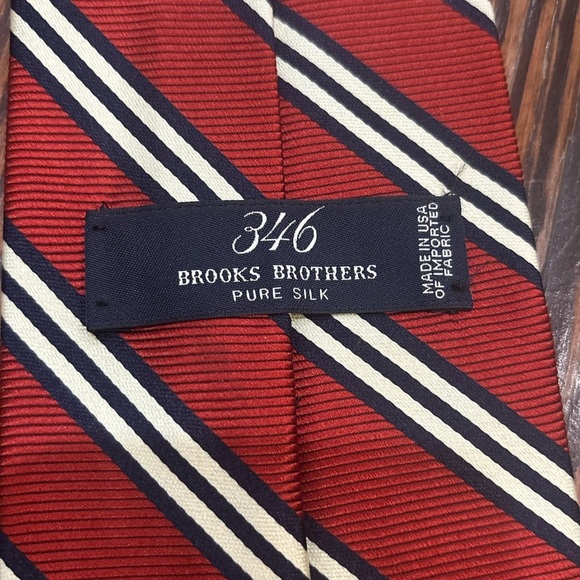 Brooks Brothers 346 Pure Silk Men’s Striped Neck Tie Made In USA - Picture 3 of 5